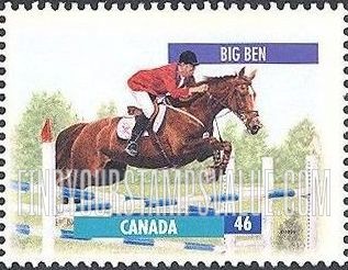 FindYourStampsValue: Horses: Big Ben, show horse