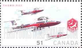 FindYourStampsValue: Canadian Forces Snowbirds Aerobatics Team: Three airplanes