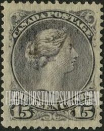 FindYourStampsValue: Dominion of Canada: Queen Victoria