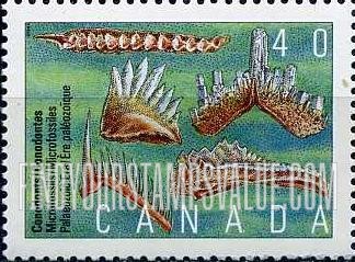 FindYourStampsValue: Prehistoric Life Type of 1990: Microfossils