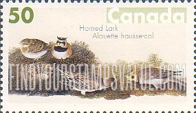 FindYourStampsValue: Bird Paintings by John James Audubon: Horned lark