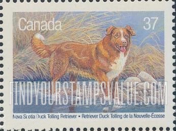 FindYourStampsValue: Canadian Kennel Club, Centennial: Nova Scotia Duck Tolling Retriever