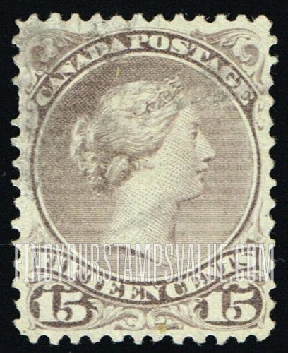 FindYourStampsValue: Dominion of Canada: Queen Victoria