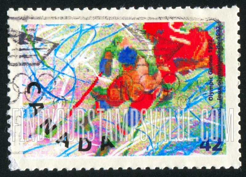 FindYourStampsValue: 1992 Winter Olympics, Albertville: Hockey