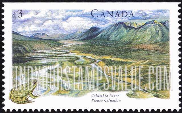FindYourStampsValue: Canadian Rivers Type of 1991: Columbia