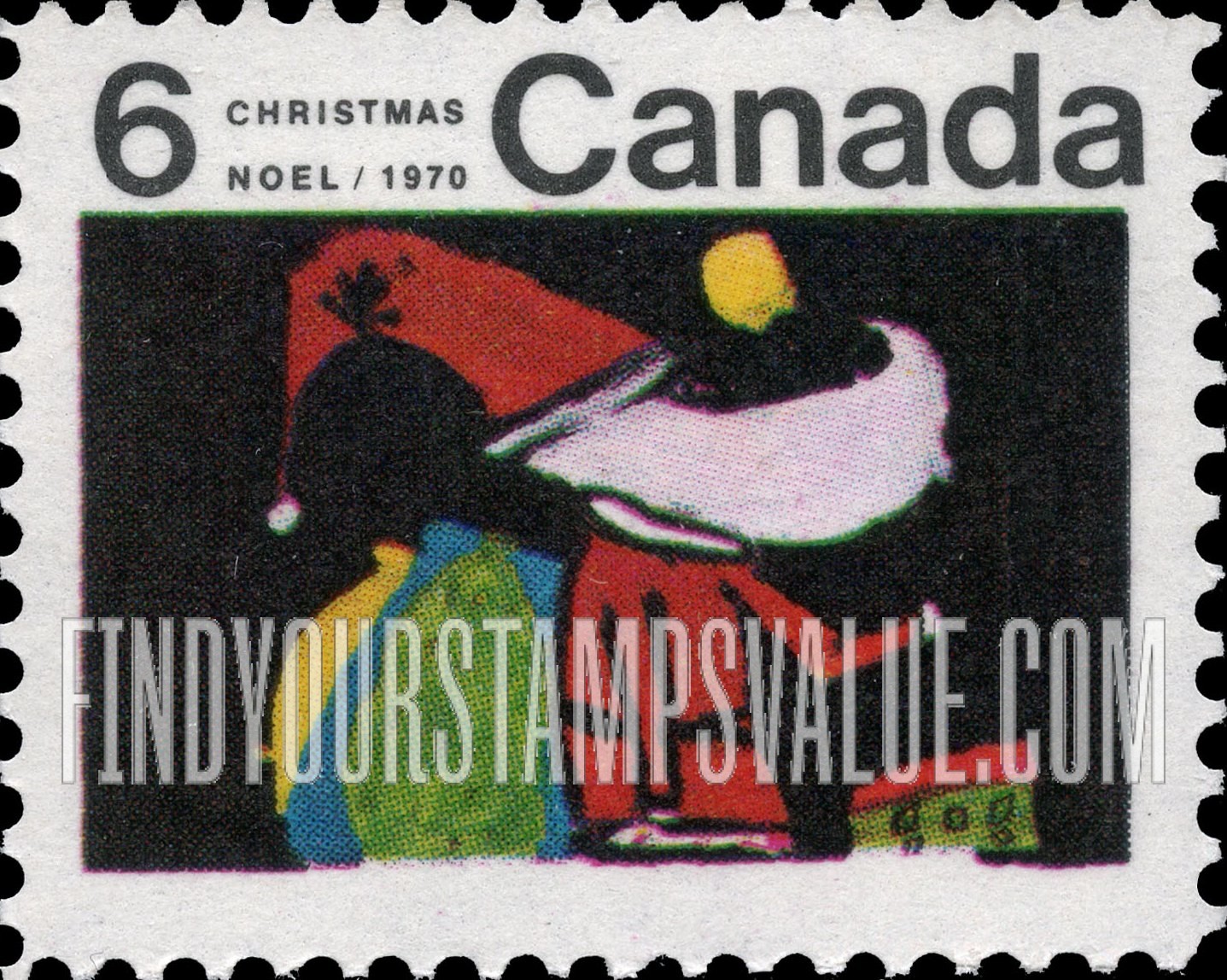 FindYourStampsValue: Christmas: Santa Claus