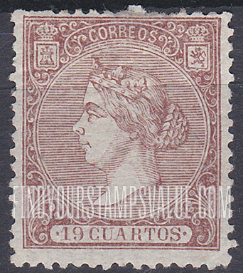 FindYourStampsValue: Kingdom: Isabella II