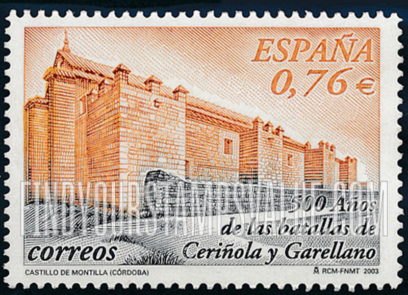 FindYourStampsValue: Castles: Montilla Castle, Córdoba