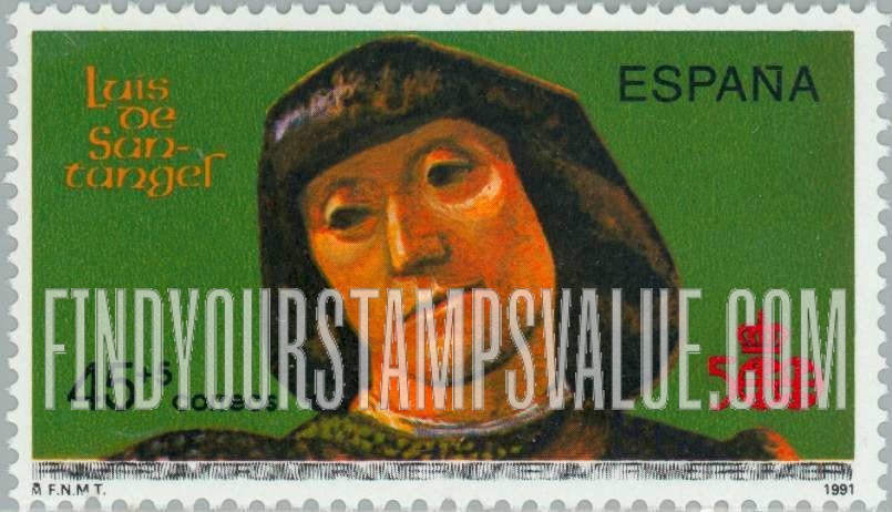 FindYourStampsValue: Semi-Postal: Discovery of America, 500th Anniversary, 1992, Luis de Santangel, banker