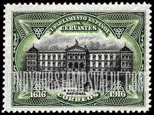 FindYourStampsValue: Official: Cervantes, National Library
