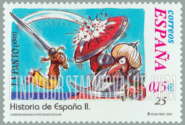 FindYourStampsValue: Letter Writing Type of 1998: Battle of Lepanto, 1571