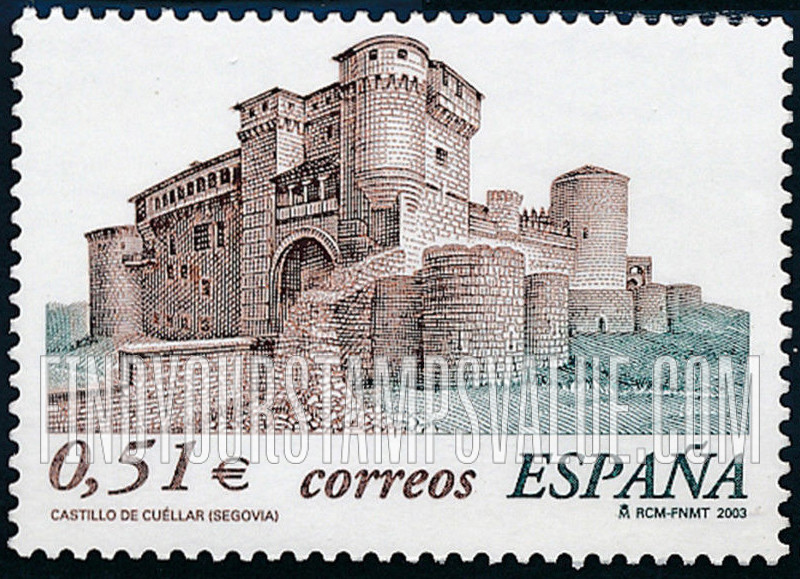 FindYourStampsValue: Castles: Cuellar Castle, Segovia