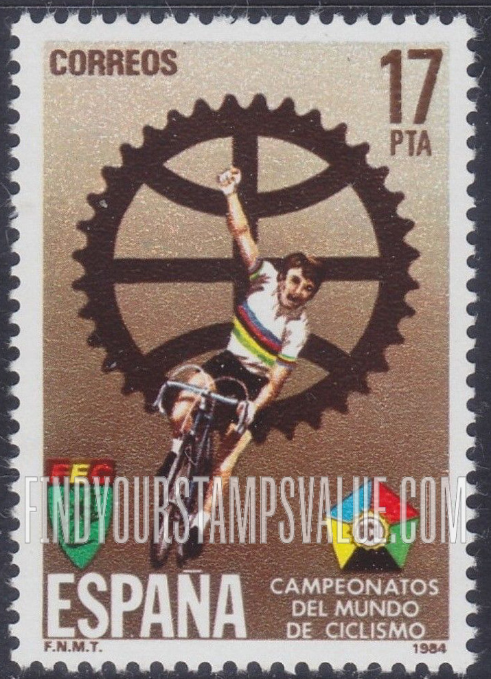 FindYourStampsValue: International Bicycling Championship, Barcelona, Aug. 27-Sept. 2