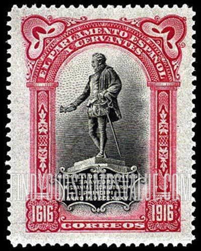 FindYourStampsValue: Official: Cervantes, Statue of Cervantes