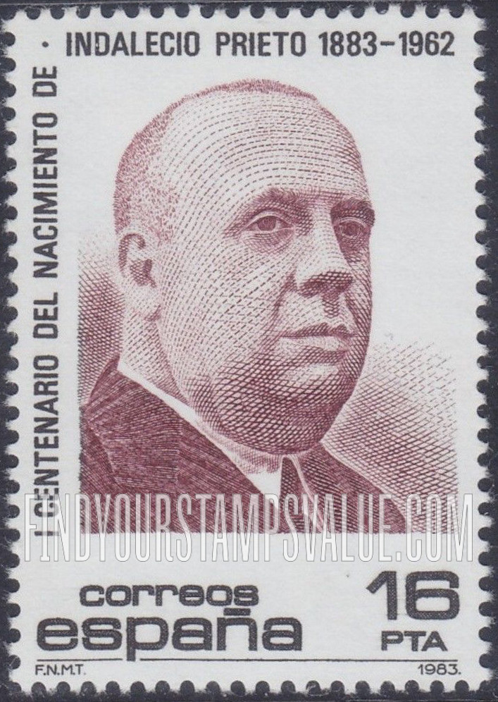 FindYourStampsValue: Indalecio Prieto (1883-1962), Patriot