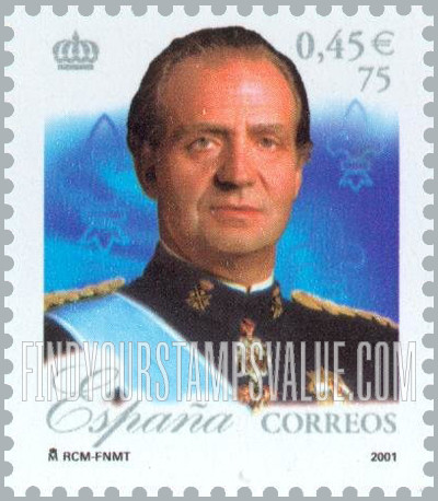 FindYourStampsValue: King Juan Carlos, 25th Anniversary of Reign: King Juan Carlos