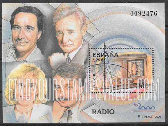 FindYourStampsValue: España 2000 International Philatelic Exhibition, Radio and antenna: Illustration reduced