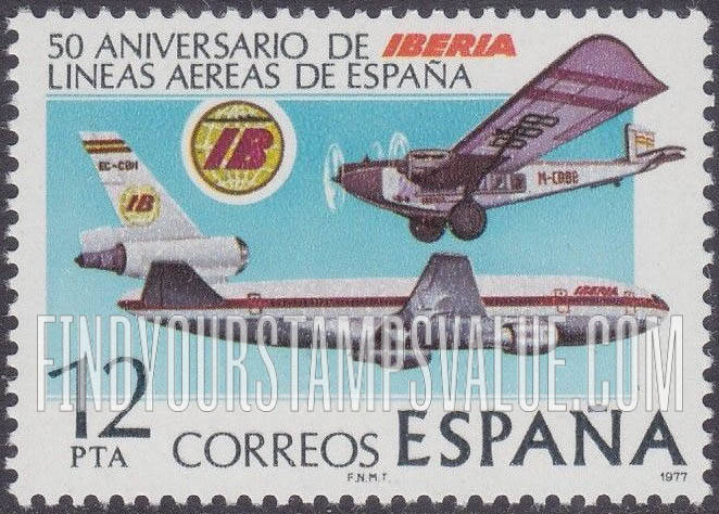 FindYourStampsValue: Old and New Iberia Planes