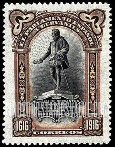 FindYourStampsValue: Official: Cervantes, Statue of Cervantes