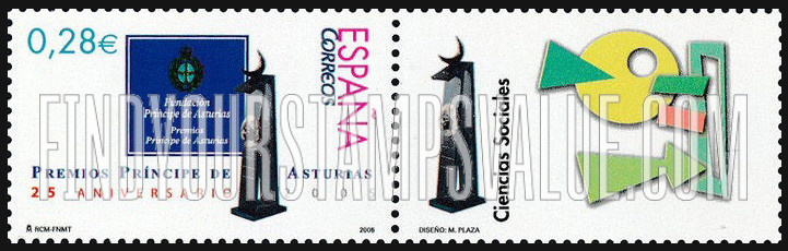 FindYourStampsValue: Prince of Asturias Awards, 25th Anniversary: Illustration reduced