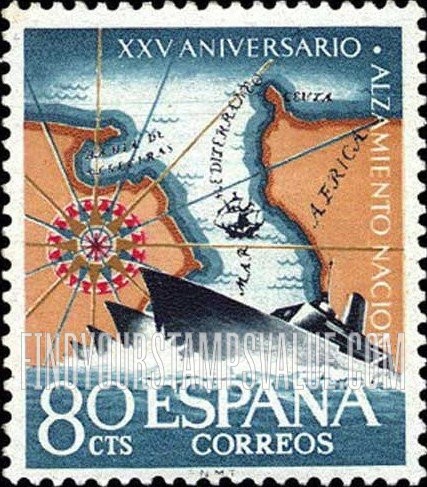 FindYourStampsValue: Ships and Strait of Gibraltar