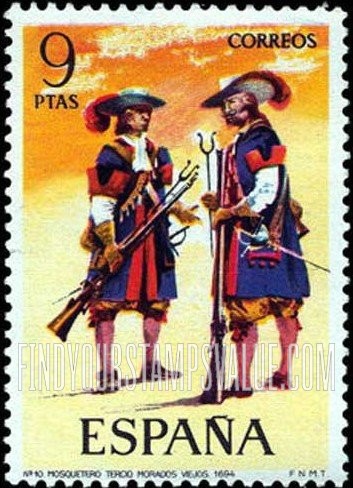 FindYourStampsValue: Uniforms: Two Musketeers, 1694