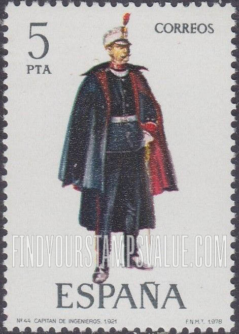 FindYourStampsValue: Uniforms: Engineers’ captain, 1921