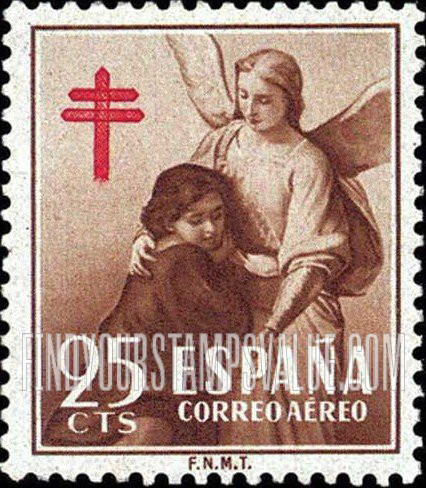 FindYourStampsValue: Postal Tax Air Post: Tuberculosis Fund, Tobias and Archangel