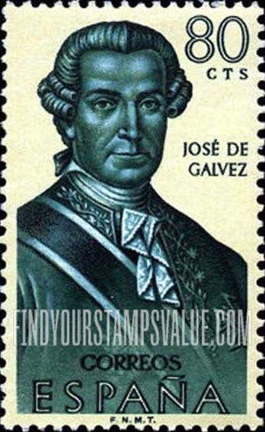 FindYourStampsValue: Builders of the New World: José de Galvez