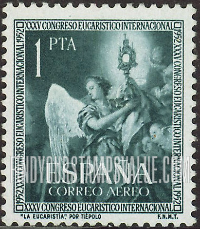 FindYourStampsValue: Air Post: “The Eucharist” by Tiepolo