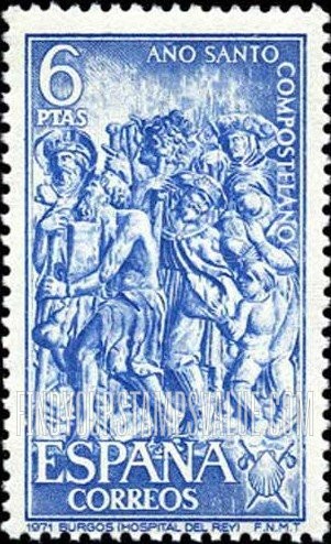 FindYourStampsValue: Bas-relief, King’s Hospital, Burgos