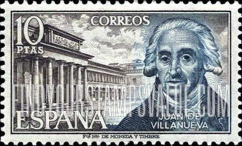 FindYourStampsValue: Great Spanish Architects: Juan de Villanueva and Prado