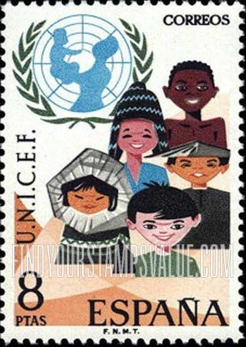 FindYourStampsValue: UNICEF Emblem, Children of Various Races