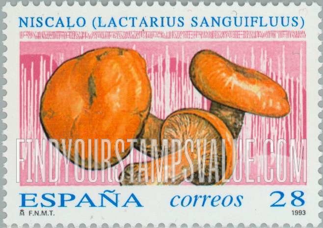 FindYourStampsValue: Mushrooms: Lactarius sanguifluus