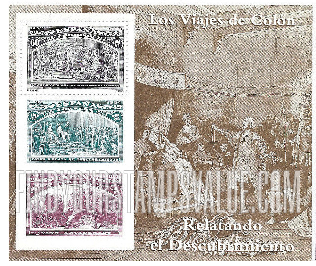 FindYourStampsValue: Voyages of Columbus: Columbus presenting natives