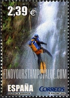 FindYourStampsValue: “Al Filo de lo Imposible” Type of 2005: Water-fall rock climbers
