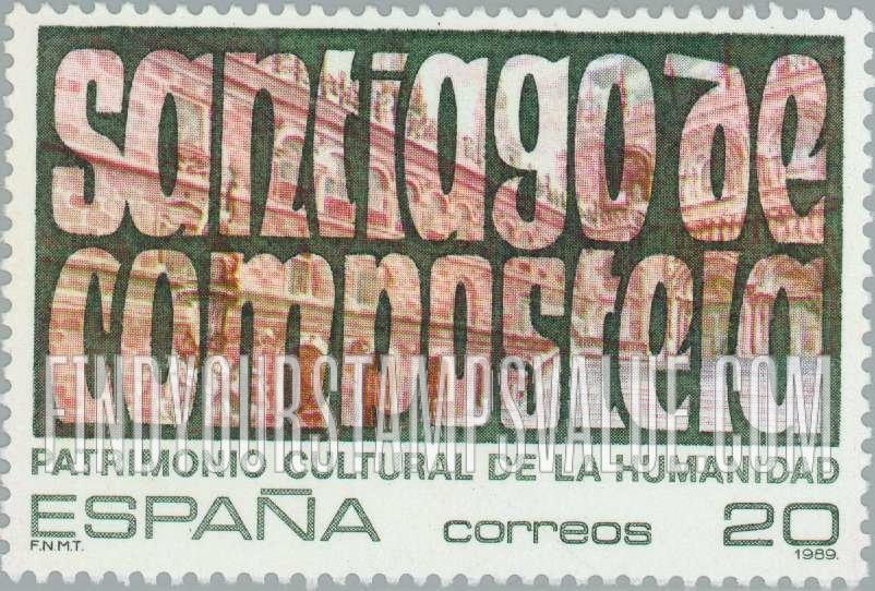 FindYourStampsValue: Sites on the UNESCO World Heritage List: Santiago de Compostela