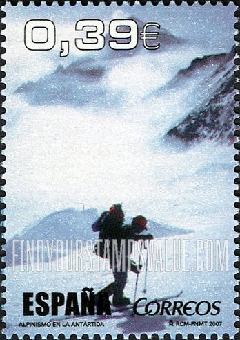 FindYourStampsValue: Scenes From Television Show “Al Filo de lo Imposible”: Skier