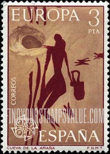 FindYourStampsValue: Woman Gathering Honey, Arana Cave