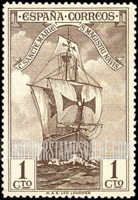 FindYourStampsValue: Bow of “Santa Maria”