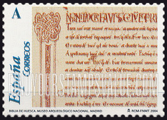 FindYourStampsValue: Roman Art of Jaca: Huesca Cathedral Bible page