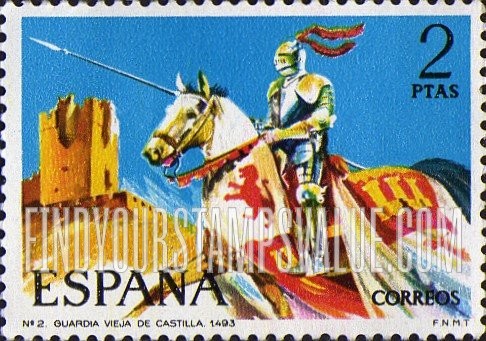 FindYourStampsValue: Uniforms: Knight, Castile, 1493