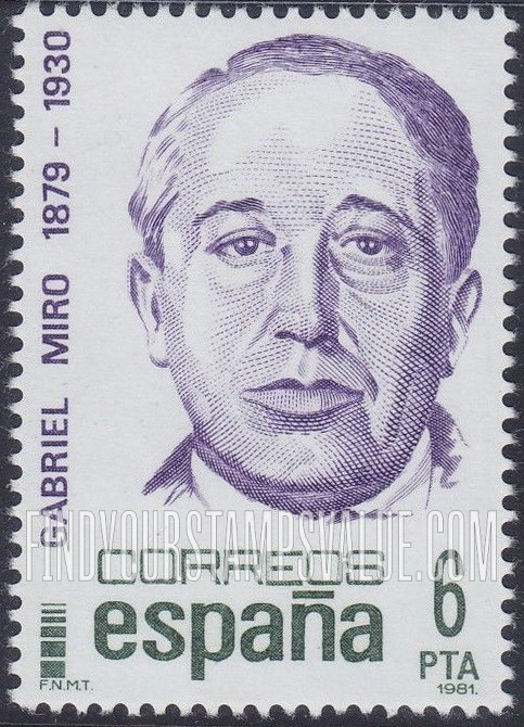 FindYourStampsValue: Gabriel Miro (1879-1930), Writer