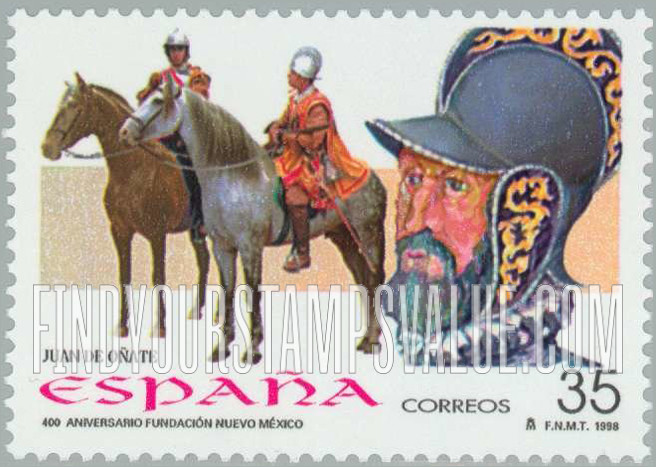 FindYourStampsValue: Founding of New Mexico, 400th Anniversary: Expedition of Juan de Oñate