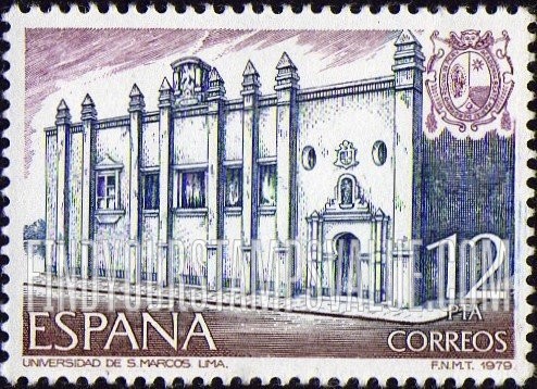 FindYourStampsValue: Hispanidad 79: University of St. Mark, Lima, coat of arms