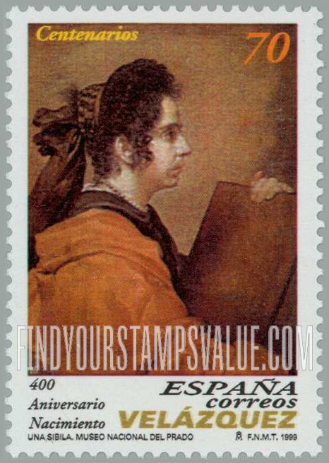 FindYourStampsValue: Diego Velazquez (1599-1660), Painter: Sibyl