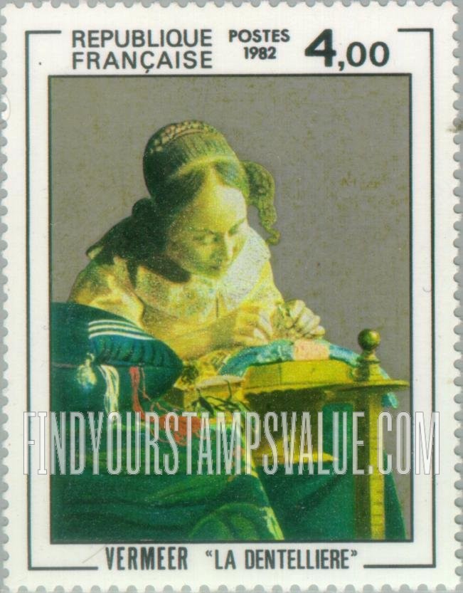 FindYourStampsValue: The Lacemaker by Vermeer