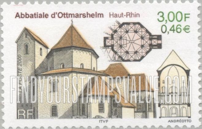 FindYourStampsValue: Tourism Series: Abbey Church of Ottmarsheim