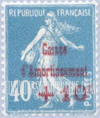 FindYourStampsValue: SEMI-POSTAL - Sower: Types of Regular Issues of 1903-07 Surcharged in Red