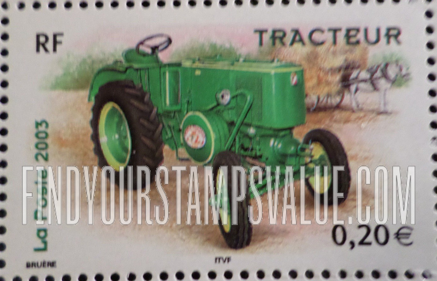 FindYourStampsValue: Motor Vehicles: 1950 SFV 302 Tractor
